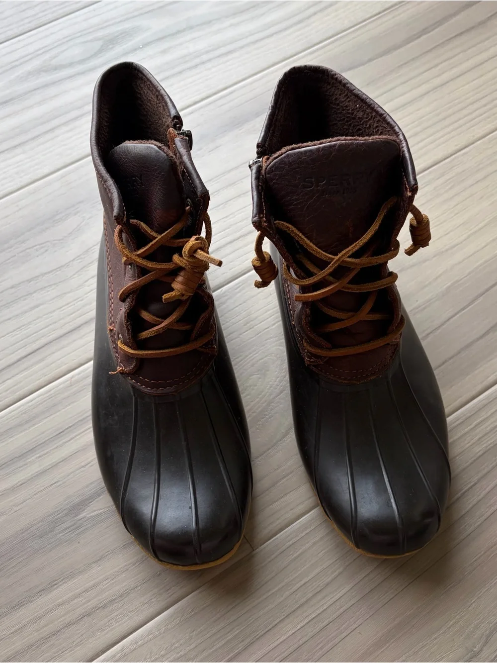 Sperry rubber leather